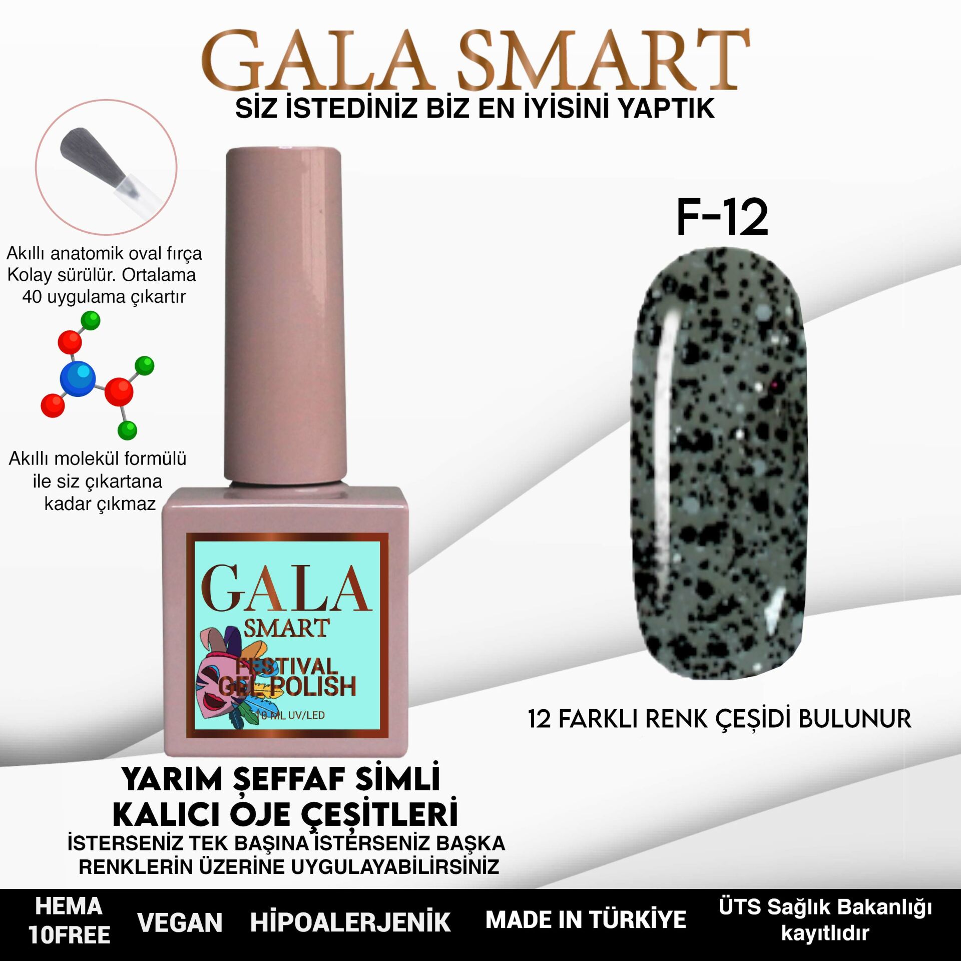 Festival Gel Polish No: F12 resmi