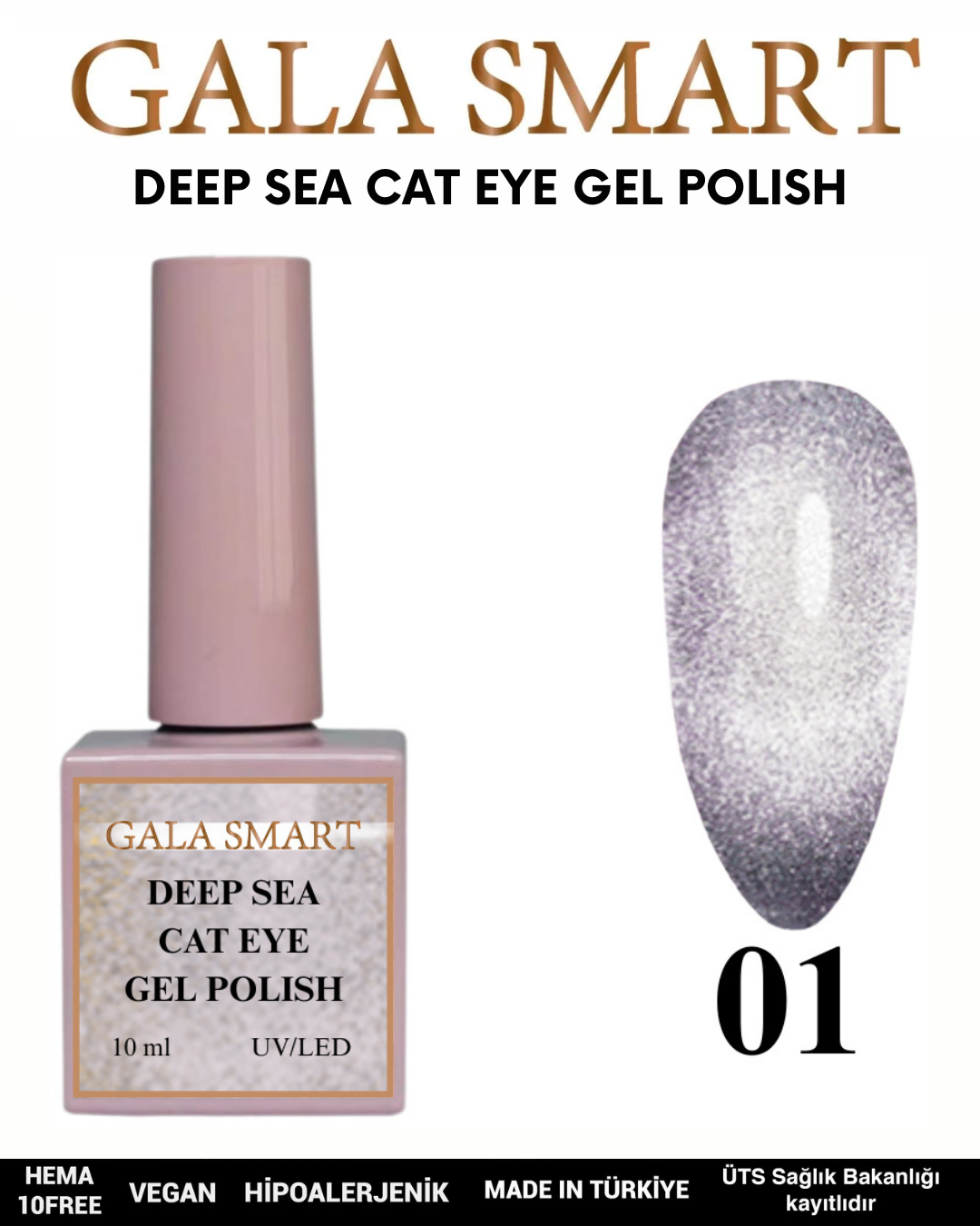 Deep Sea Cat Eye Gel Polish No: 01 resmi