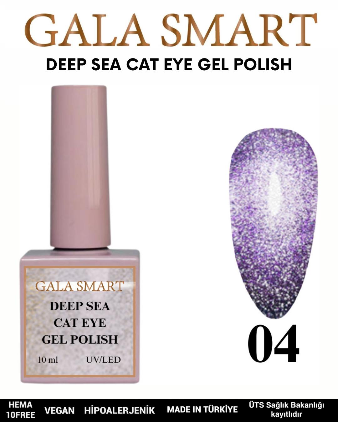 Deep Sea Cat Eye Gel Polish No: 04 resmi
