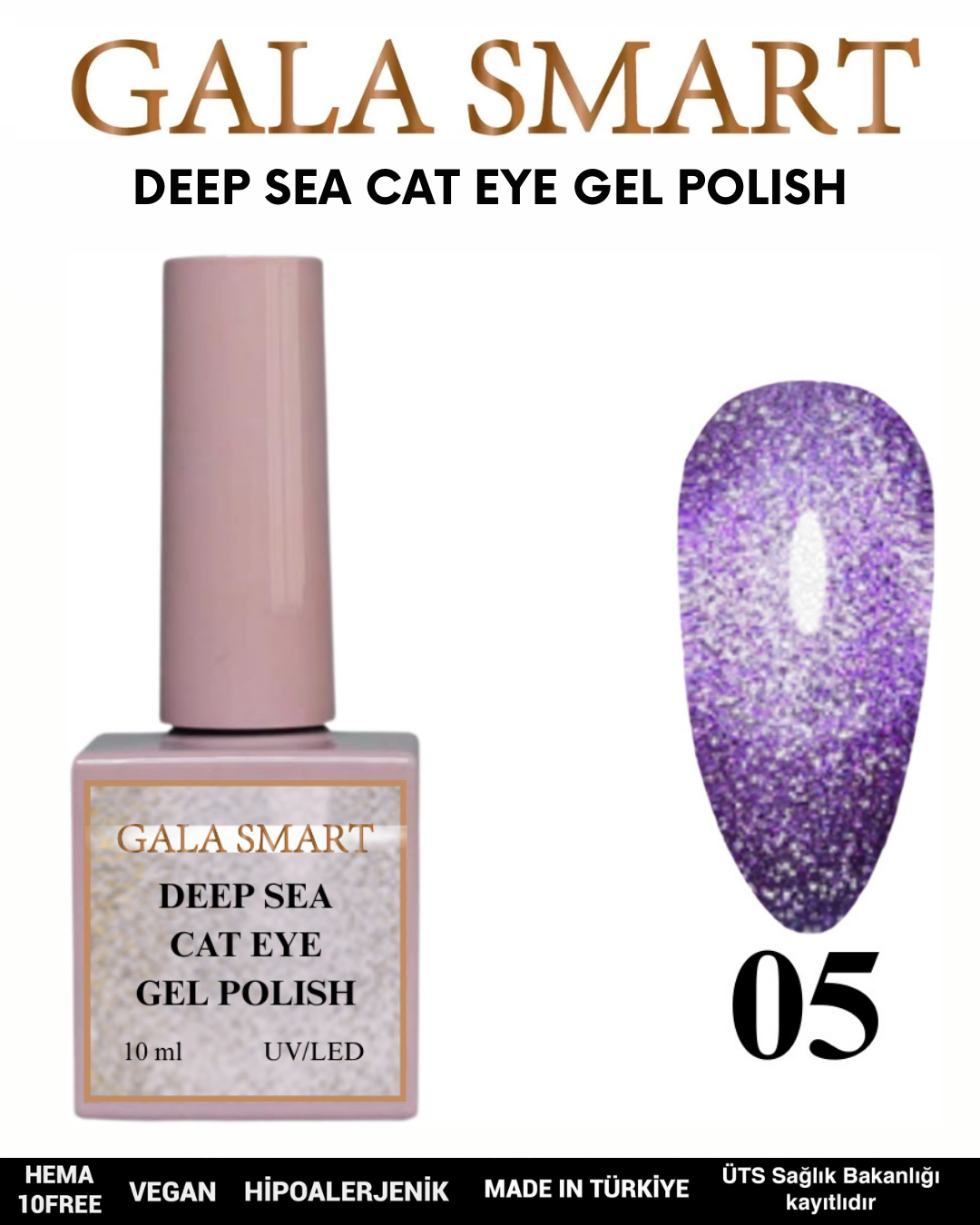 Deep Sea Cat Eye Gel Polish No: 05 resmi