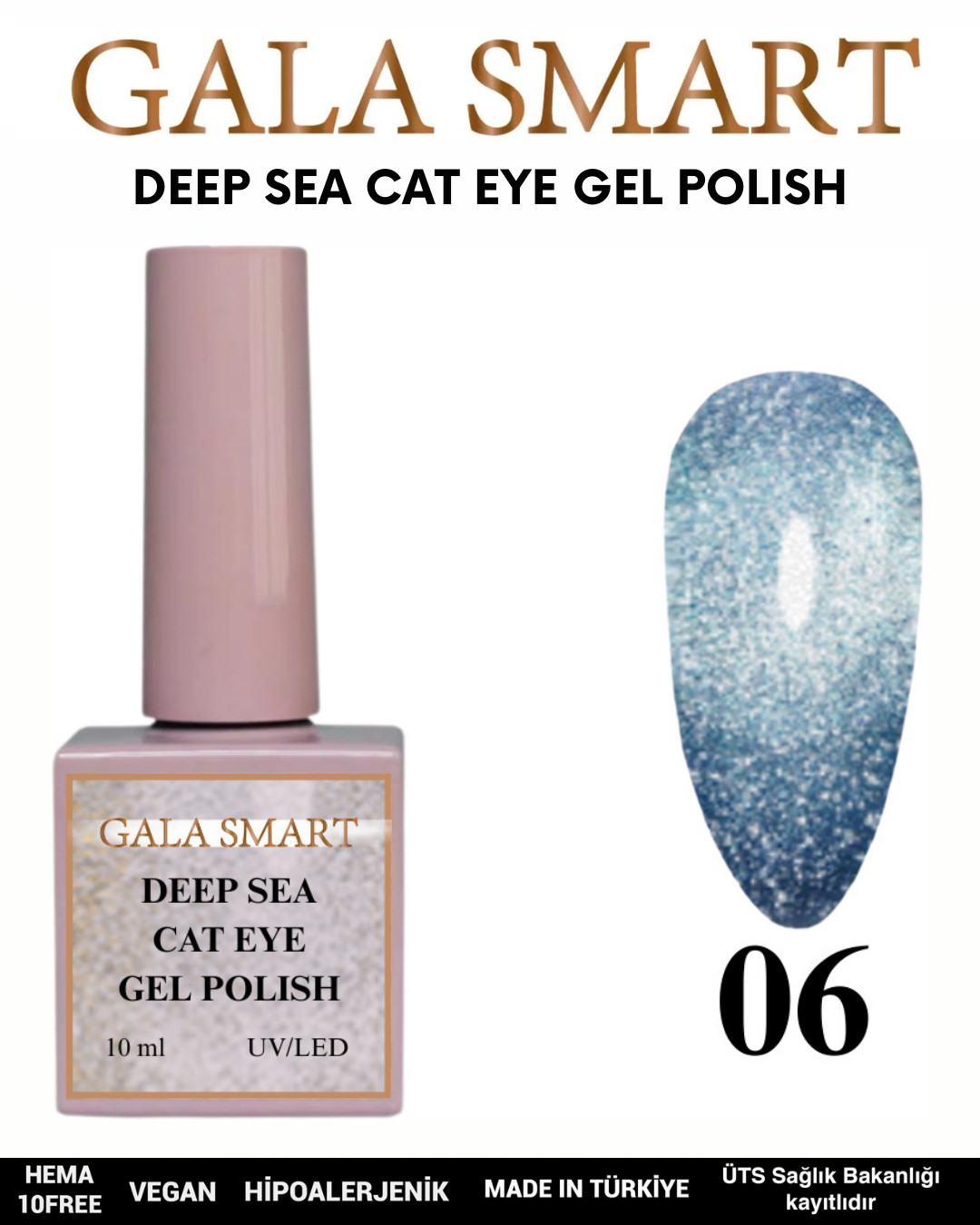 Deep Sea Cat Eye Gel Polish No: 06 resmi