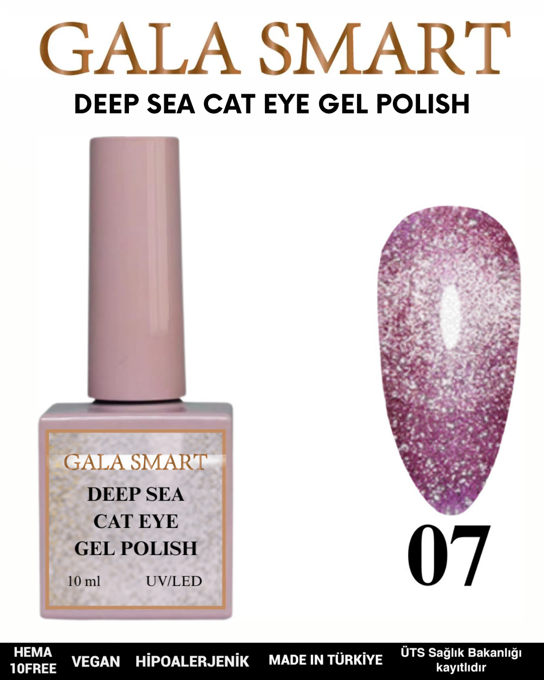 Deep Sea Cat Eye Gel Polish No: 07 resmi