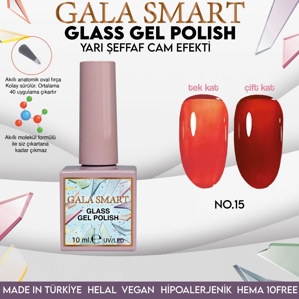 Glass Gel Polish No: GL-15 resmi