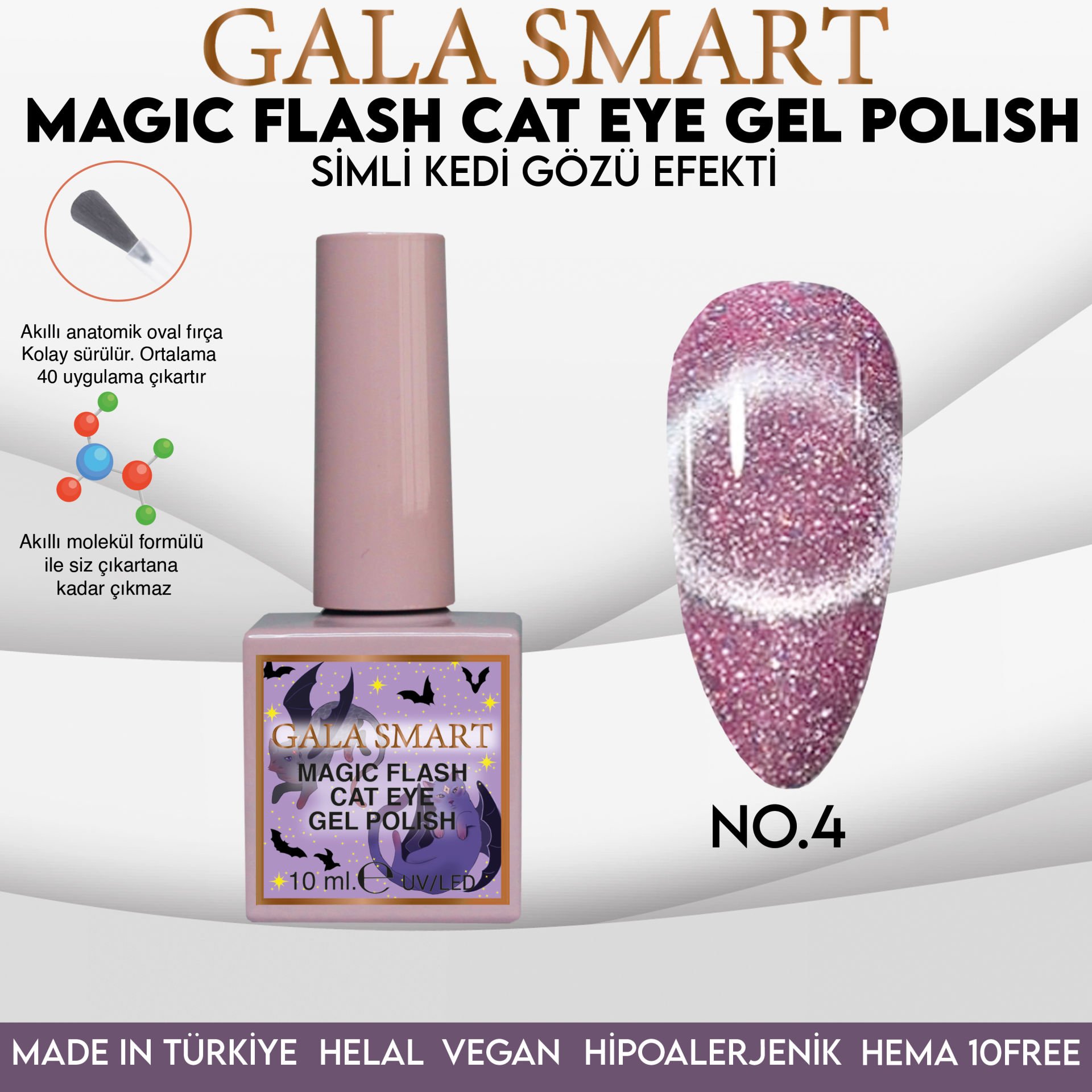Magic Flash Cat Eye Gel Polish No: CAT-4 resmi