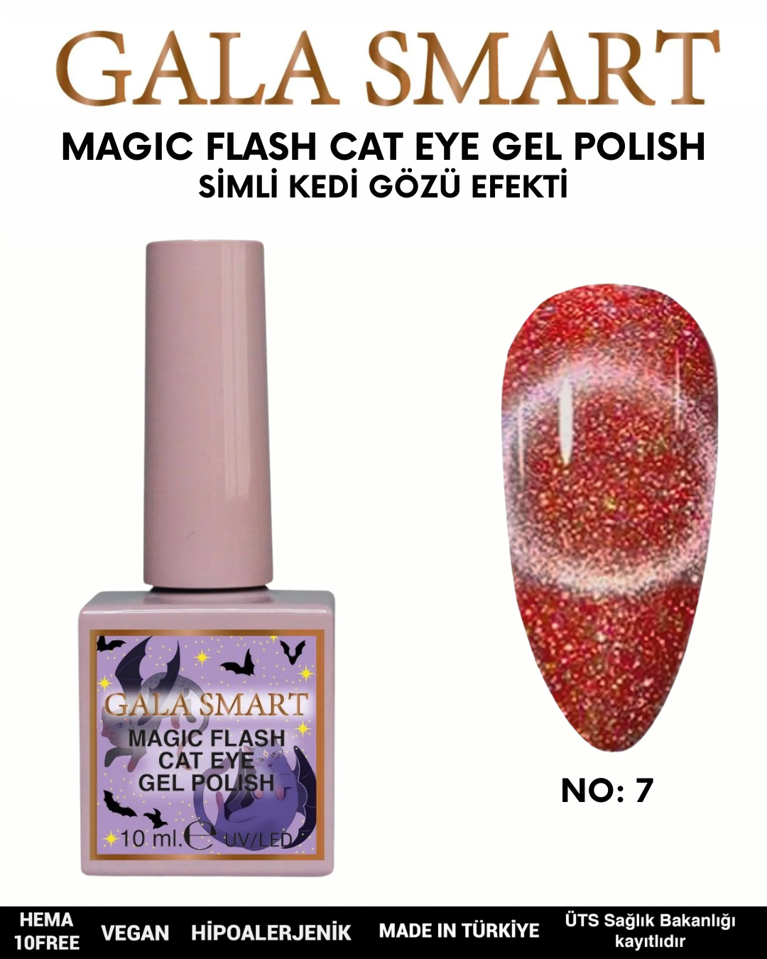 Magic Flash Cat Eye Gel Polish No: CAT-7 resmi