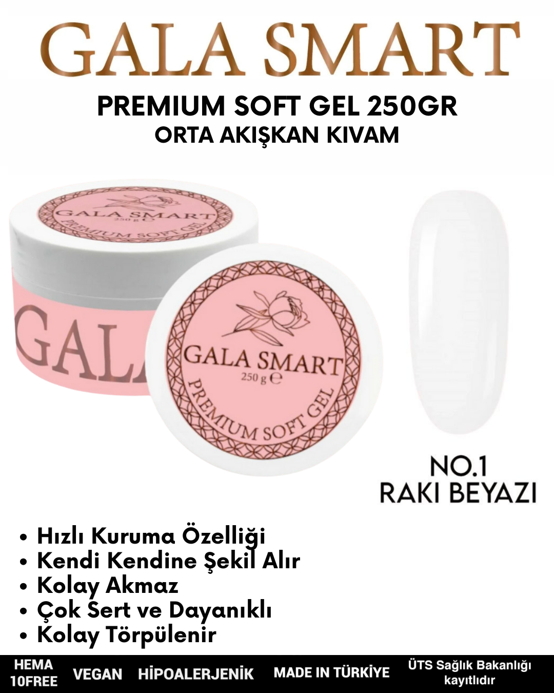 Premium Soft Gel 250gr No: 01 resmi
