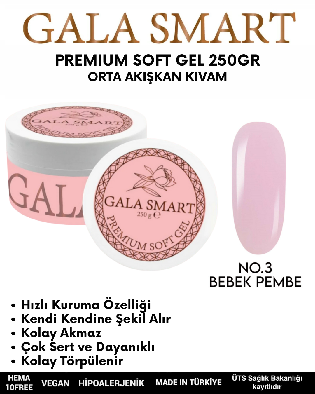 Premium Soft Gel 250gr No: 03 resmi