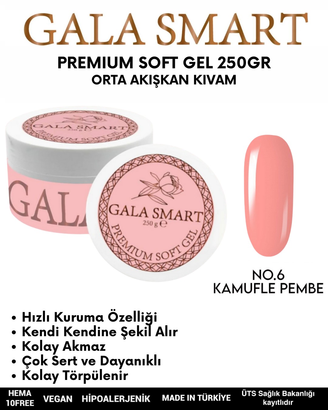 Premium Soft Gel 250gr No: 06 resmi