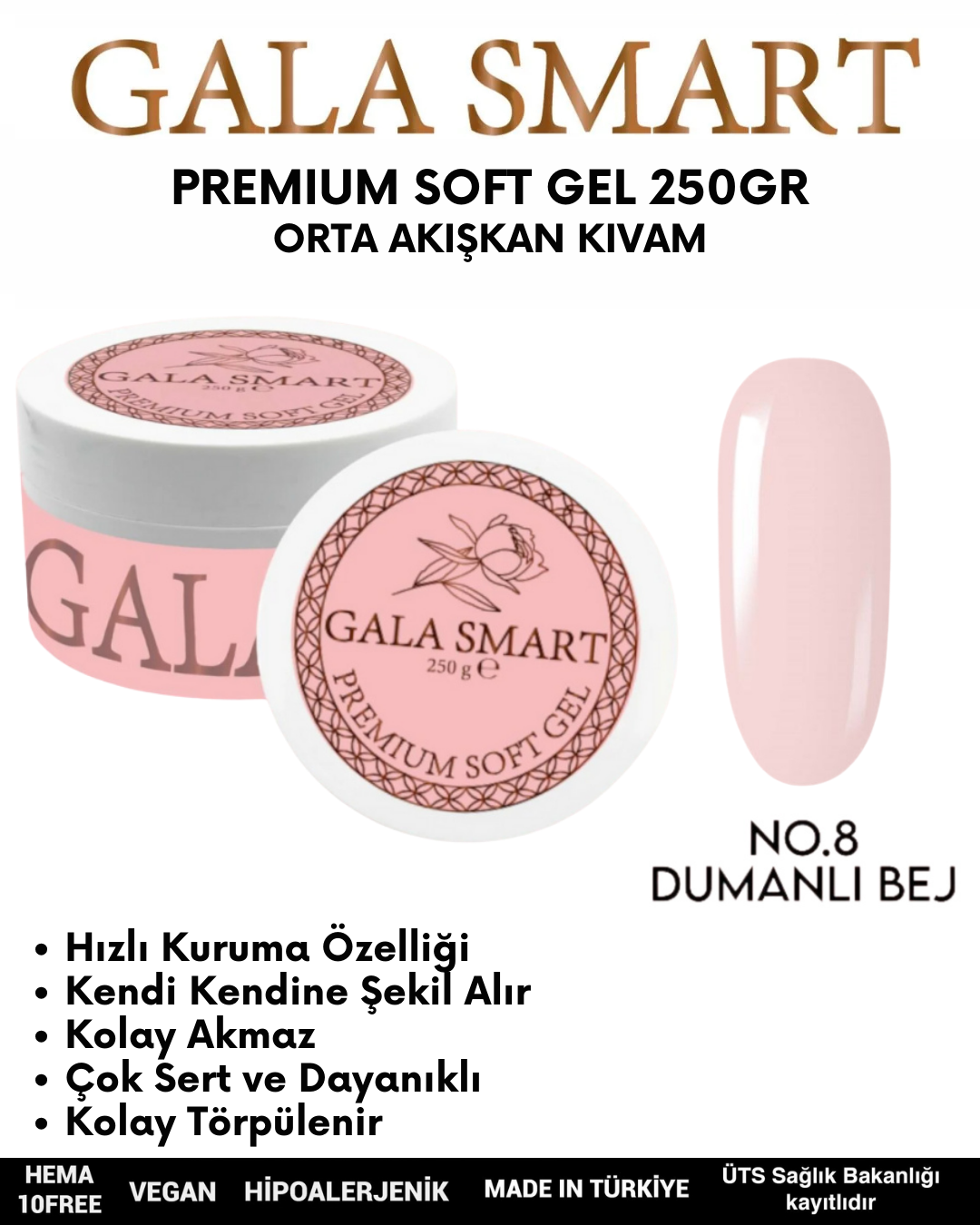 Premium Soft Gel 250gr No: 08 resmi