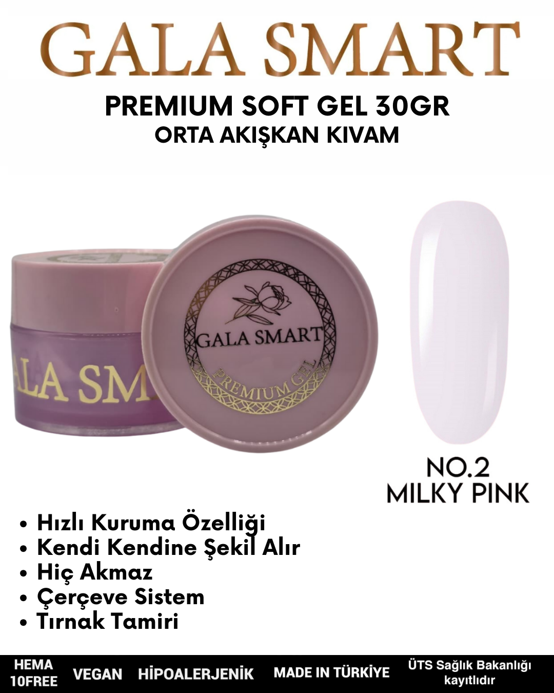 Premium Soft Gel 30gr No: 02 resmi