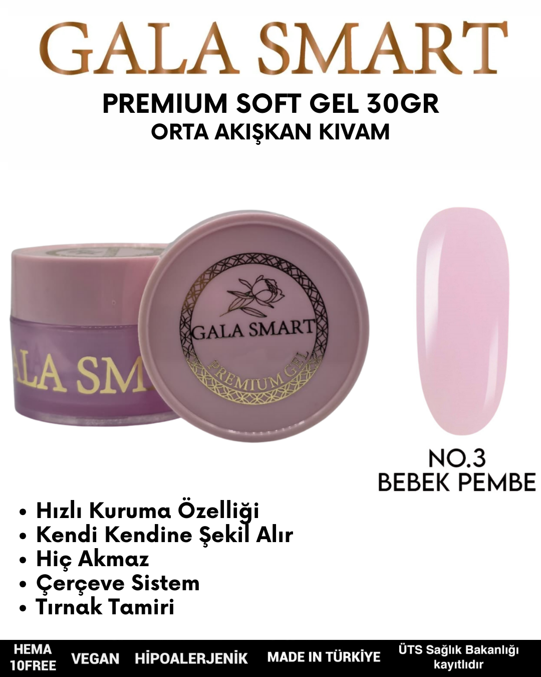 Premium Soft Gel 30gr No: 03 resmi