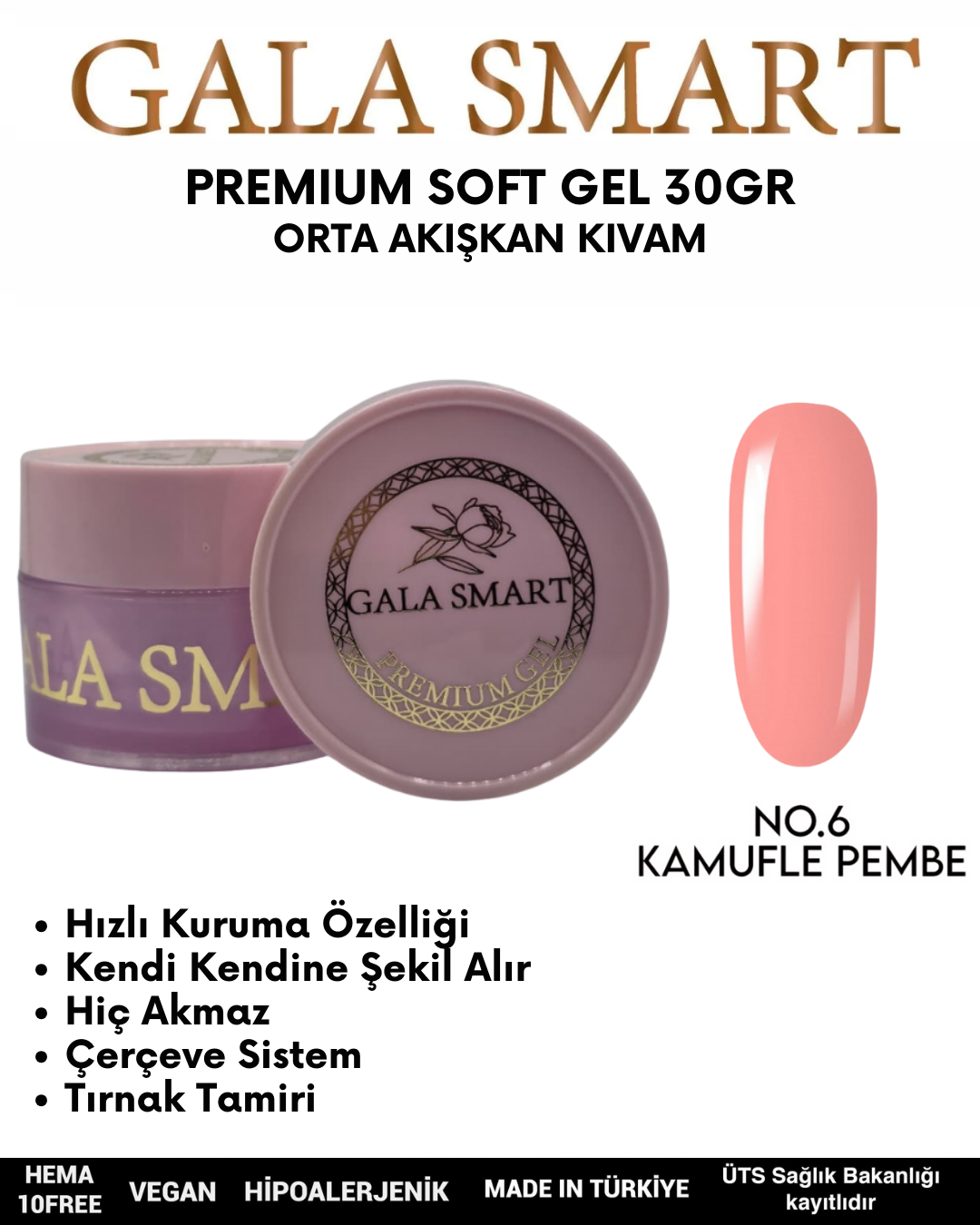 Premium Soft Gel 30gr No: 06 resmi