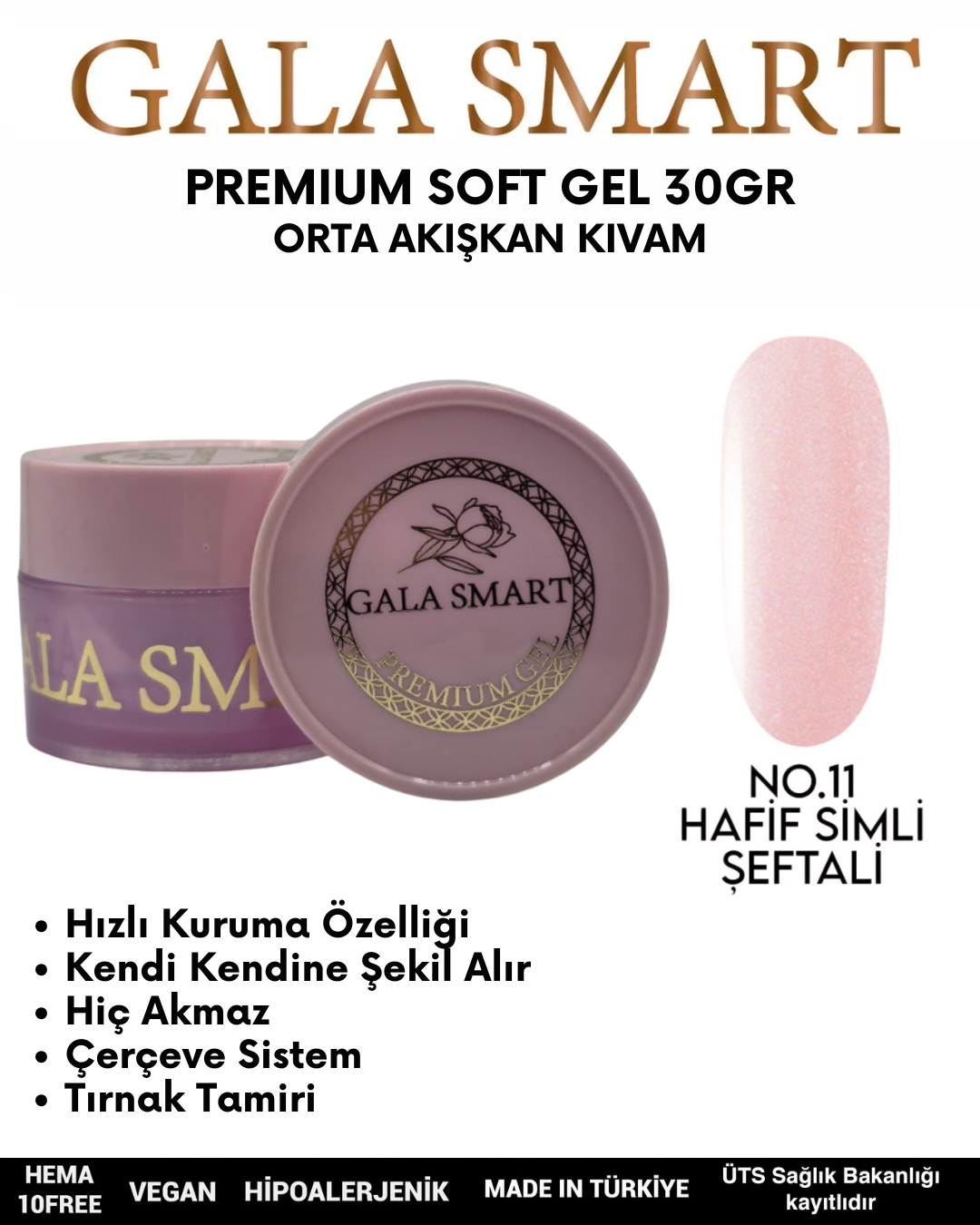 Premium Soft Gel 30gr No: 11 resmi