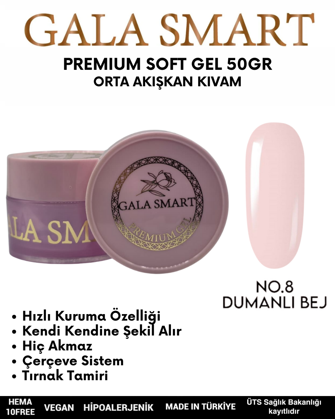 Premium Soft Gel 50gr No: 08 resmi