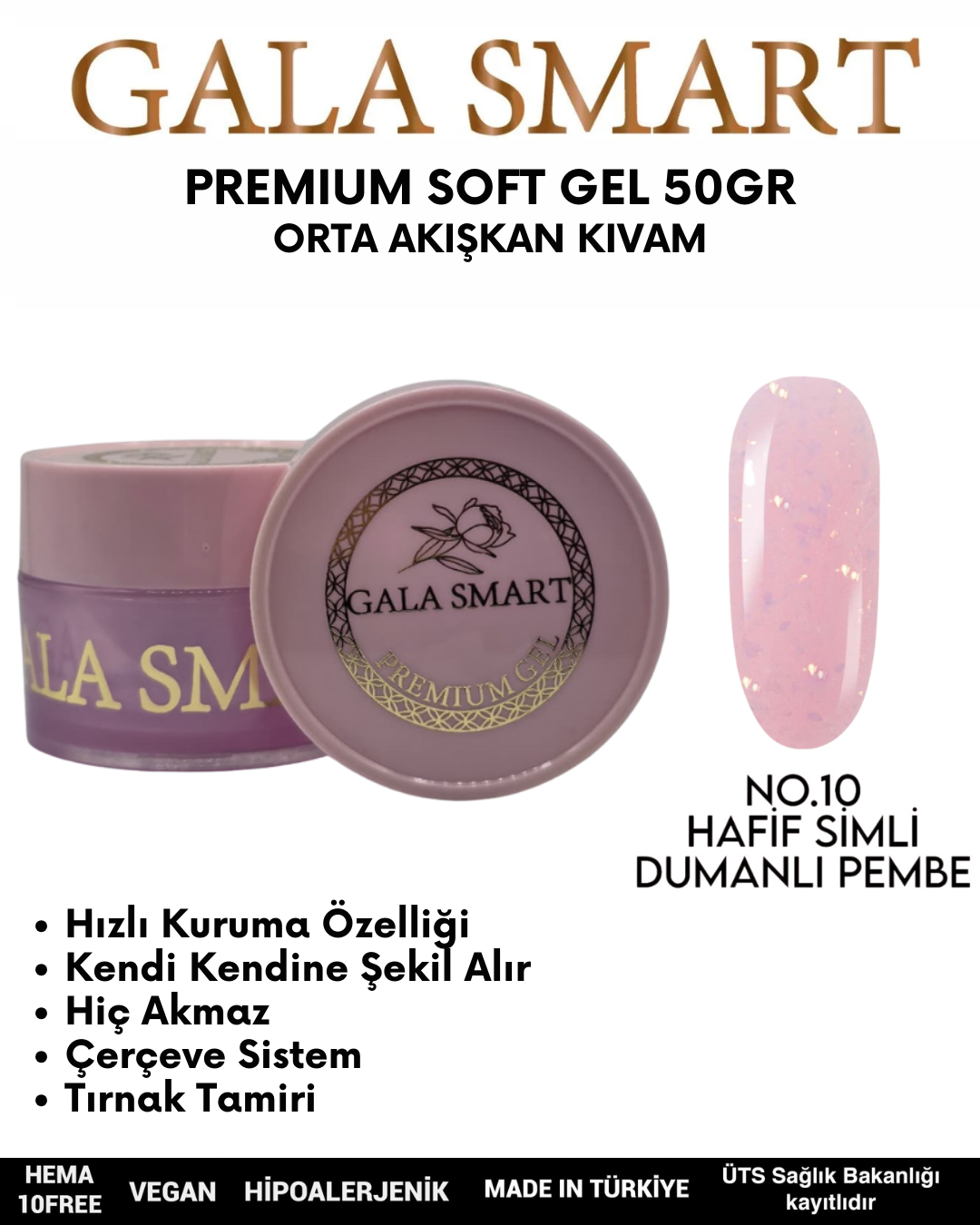 Premium Soft Gel 50gr No: 10 resmi