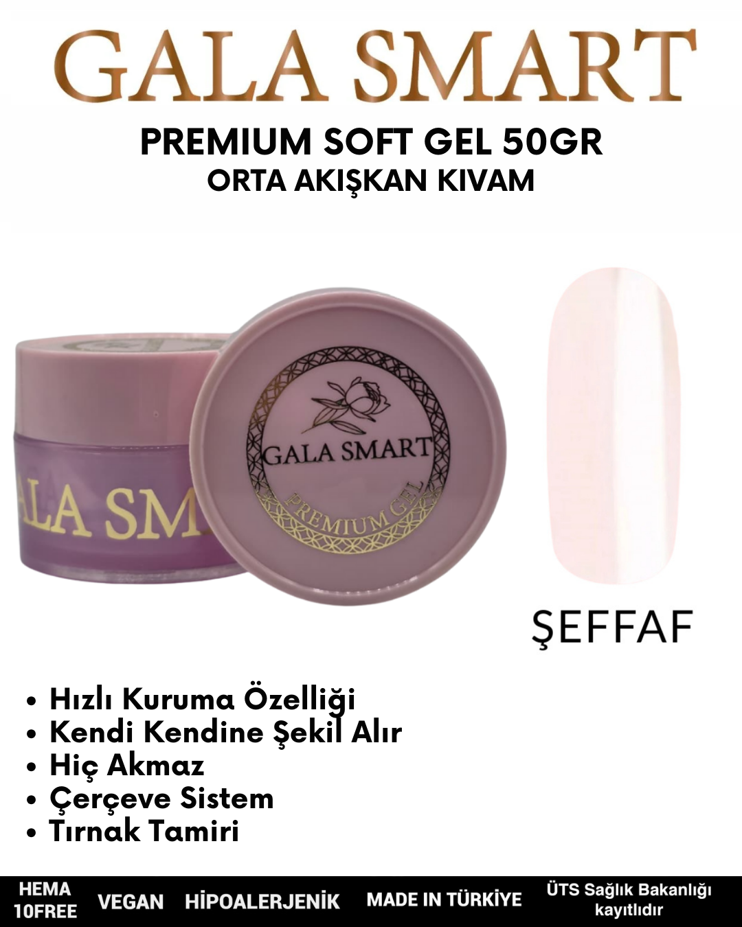 Premium Soft Gel 50gr No: Clear resmi