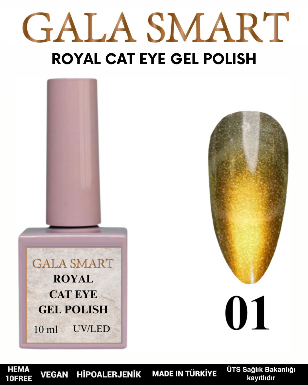 Royal Cat Eye Gel Polish No: 01 resmi