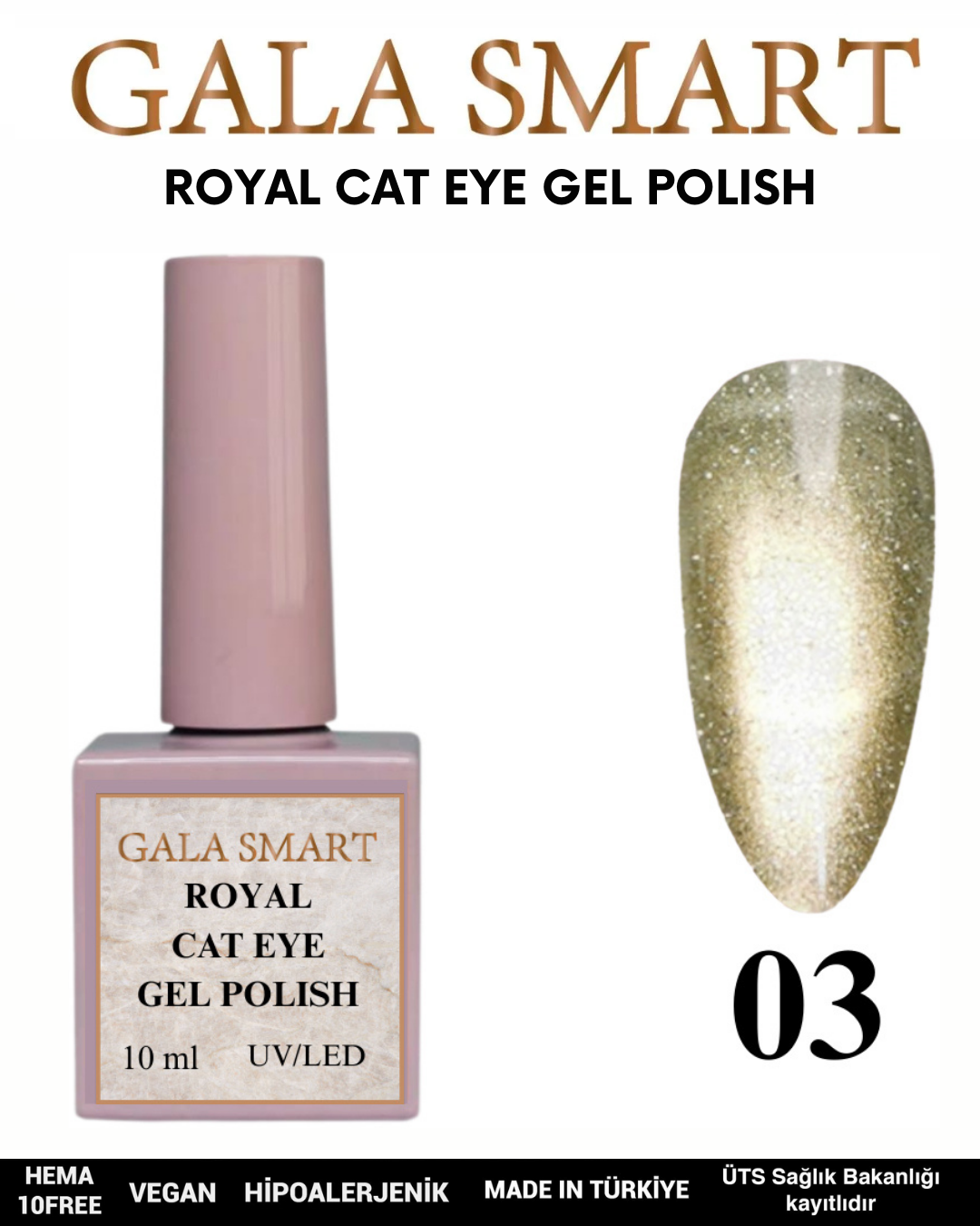 Royal Cat Eye Gel Polish No: 03 resmi