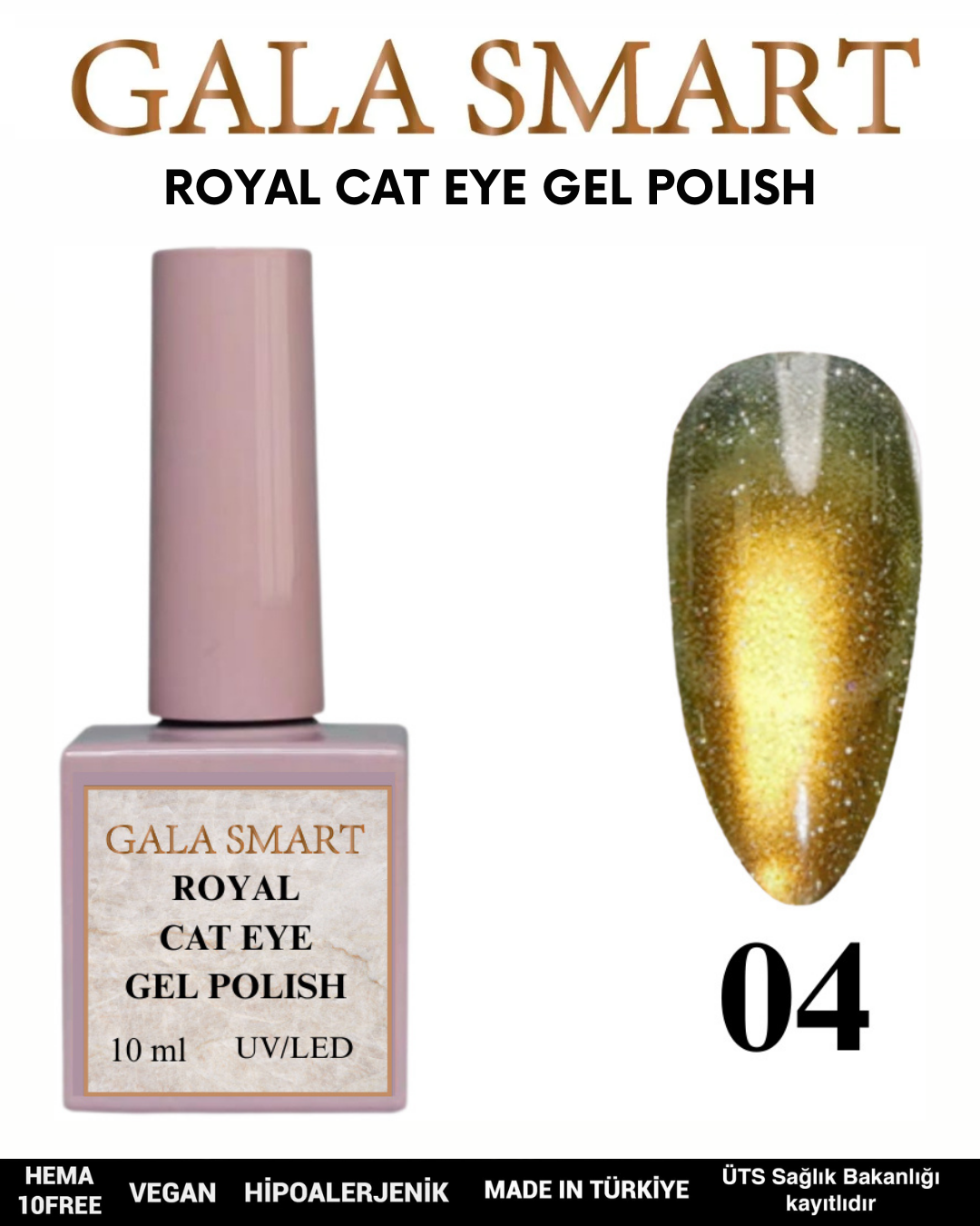 Royal Cat Eye Gel Polish No: 04 resmi