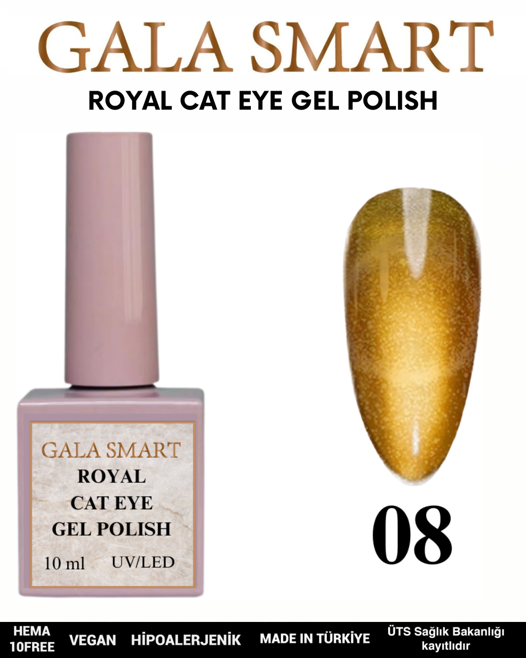 Royal Cat Eye Gel Polish No: 08 resmi