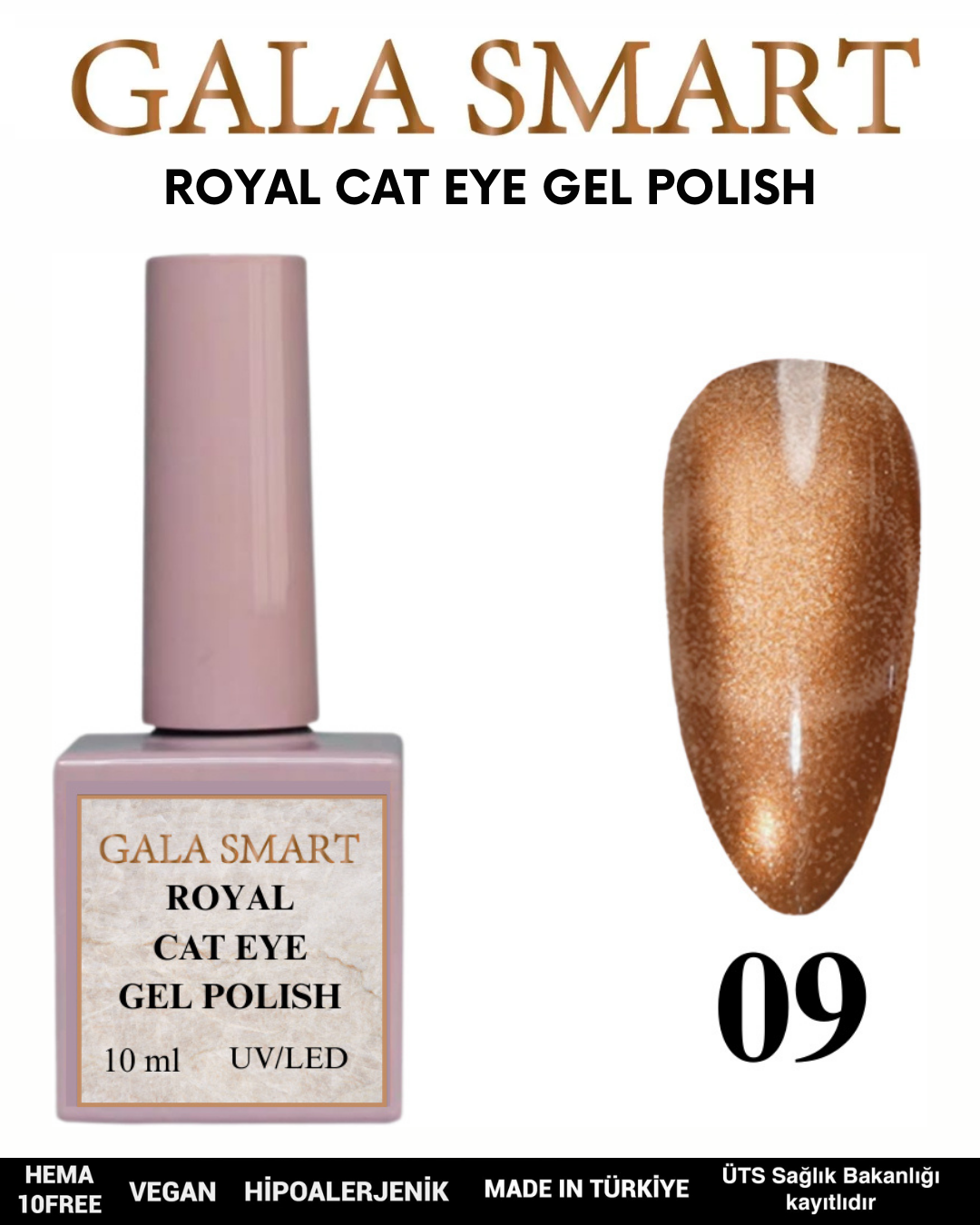 Royal Cat Eye Gel Polish No: 09 resmi