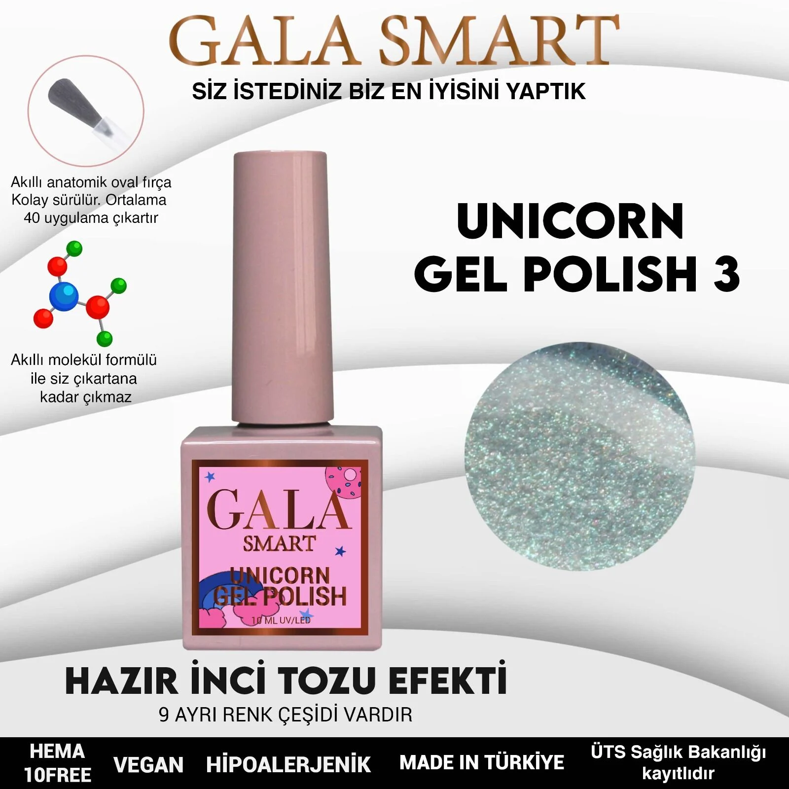 Unicorn Gel Polish No: U3 resmi