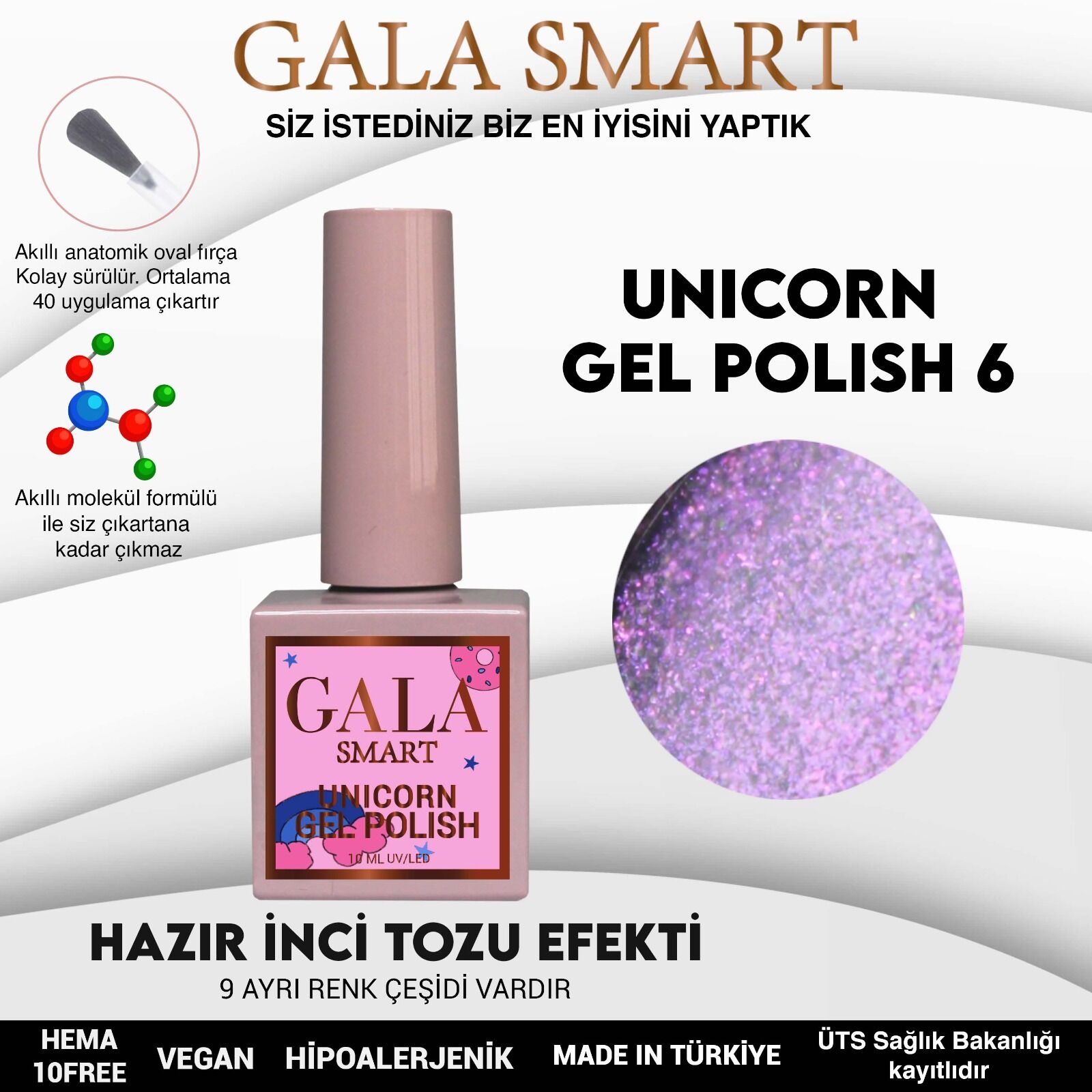Unicorn Gel Polish No: U6 resmi