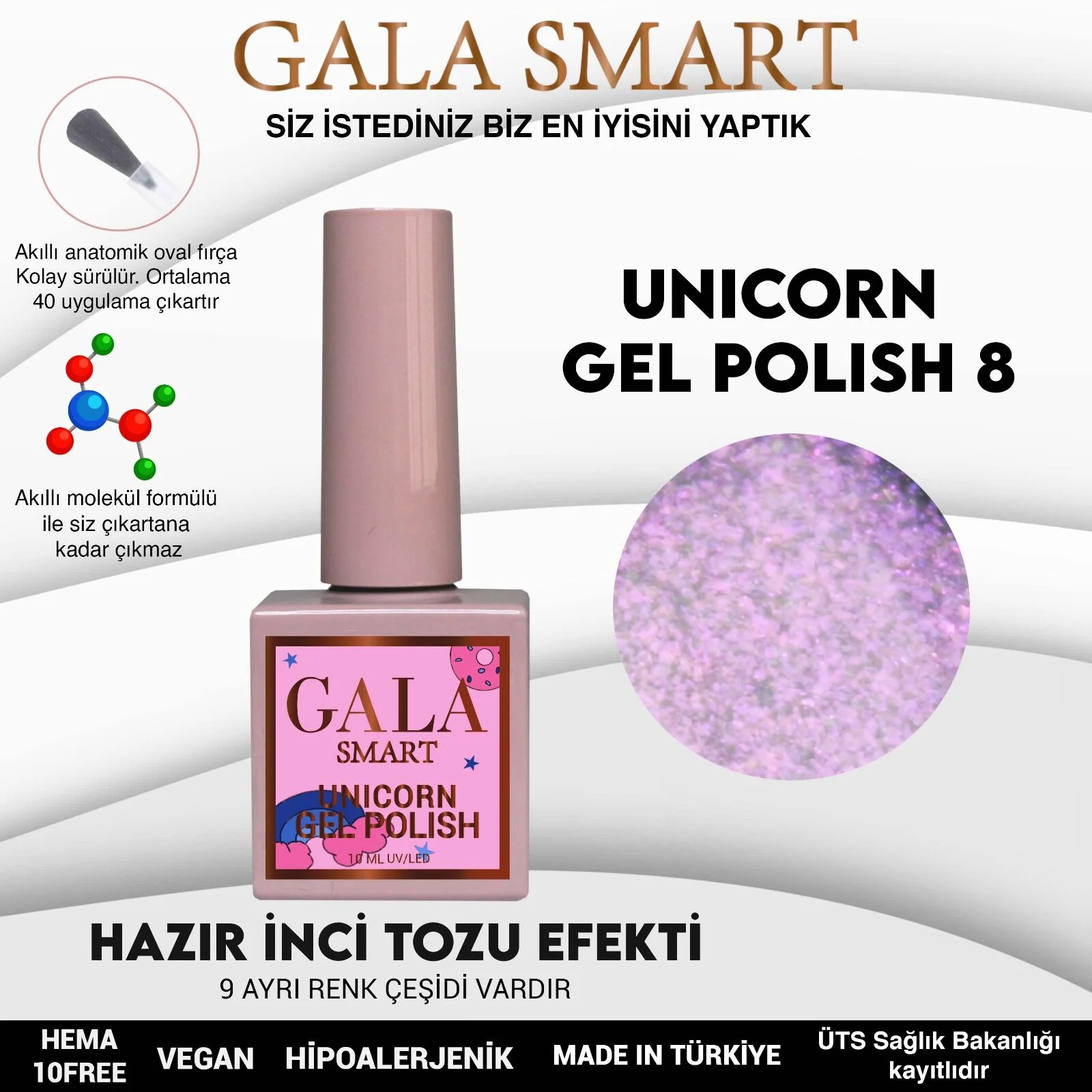 Unicorn Gel Polish No: U8 resmi