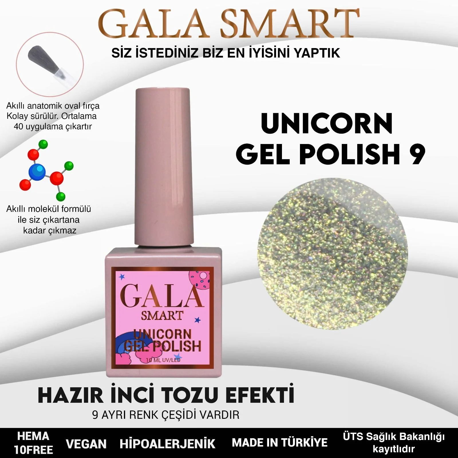 Unicorn Gel Polish No: U9 resmi